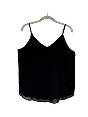 Shinestar Dotted Swiss Camisole in Black - Size Large